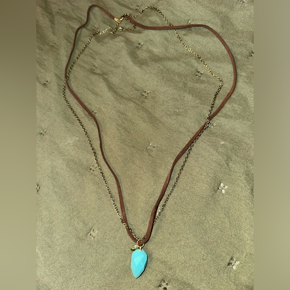 Faux turquoise necklace